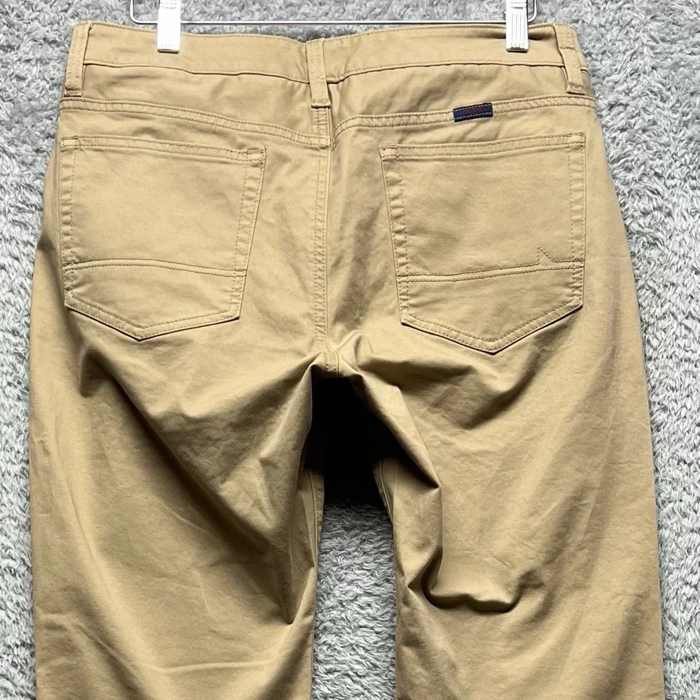 Untuckit 5 Pocket Chino Pants Men 32x30 Tan Don Santiago Tech Straight Fit Chino